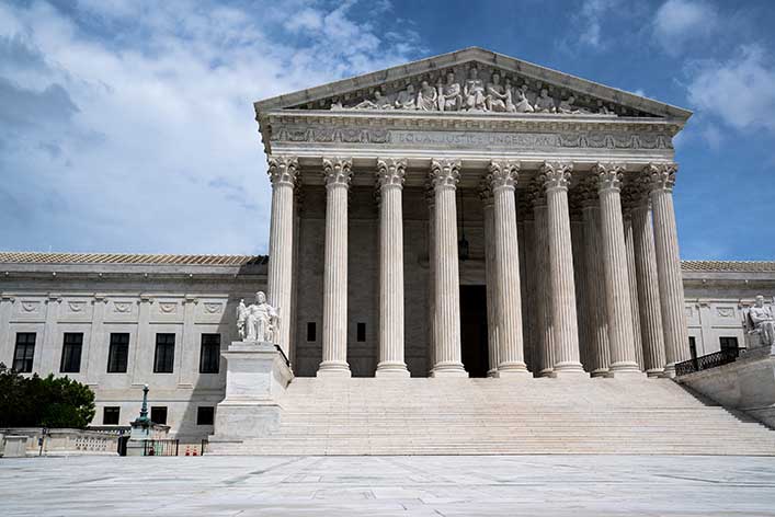 The U.S. Supreme Court Building. Copyright permission is the legal right to reuse creative material that someone else owns. 